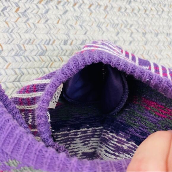 Vintage purple oversized 80’s grandma sweater size small - Picture 6 of 6